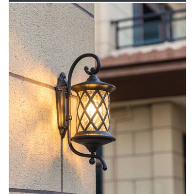 欧式园林别墅豪华壁灯店铺门庭围墙乡村民宿自动感应户外防水壁灯