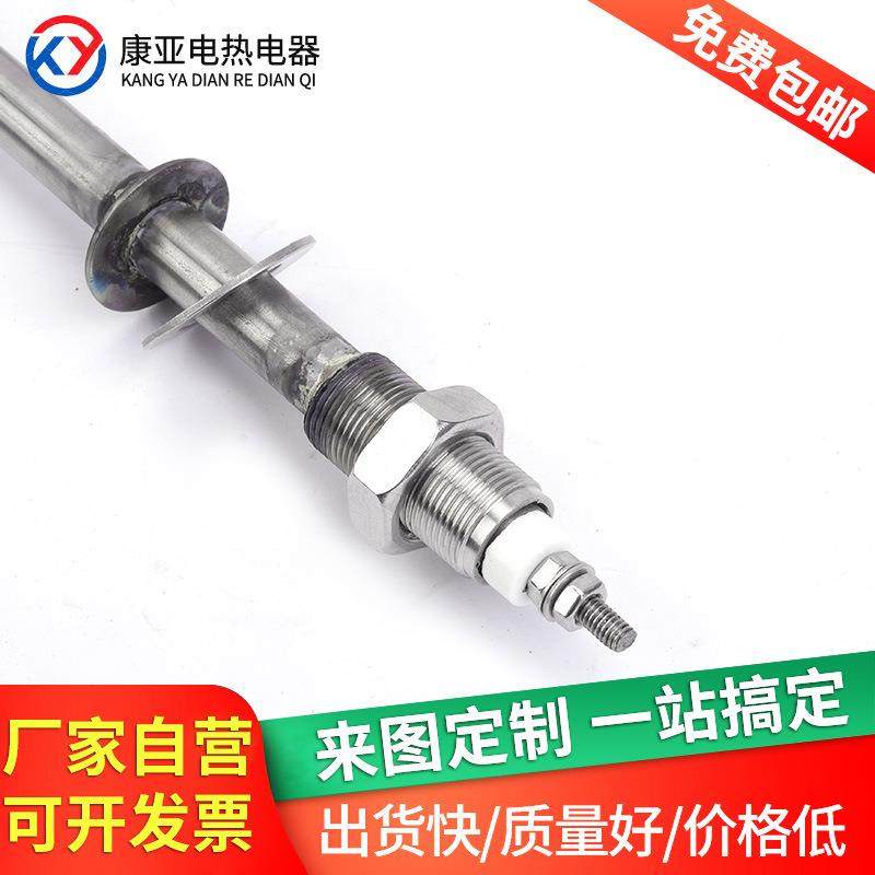 20不锈加热管JGQ3加热1管工水箱烘干地暖加热棒钢双业头201-220V