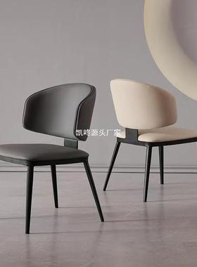 靠意式简用耐餐椅极现代简约餐桌椅家用KOG背椅轻奢酒店餐厅凳子
