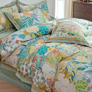 式小布点复古风四季全棉纯棉件套花卉数四码印美被花套床单床上用