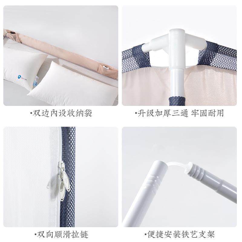 家纺时尚方顶坐门床式帐三开方顶蚊帐1.5m蚊18.m家用时尚方顶蚊帐
