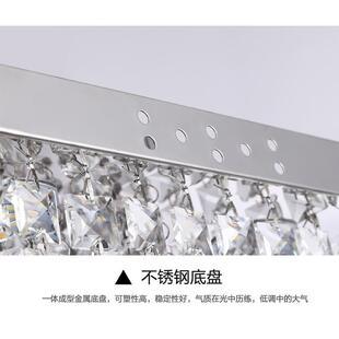 方形简约过57客厅L道ED吸顶水晶灯创阳台玄关走廊过道灯吸意顶灯