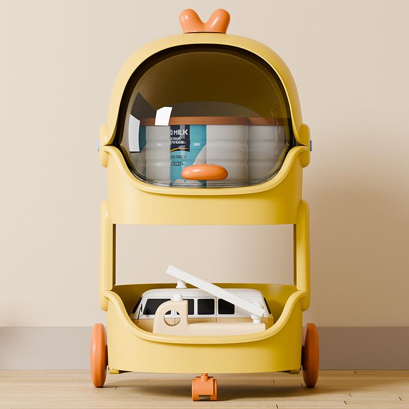 置物架层收架可爱卡通床多**边层架儿理童纳玩具整架子客厅落地摆