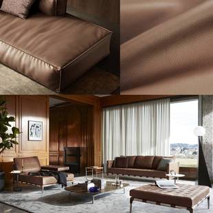 中古风生态皮系列志达纺织软床沙发抱枕装饰面料BACH