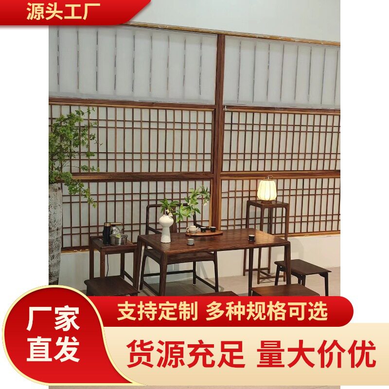 现代极简实木阳台茶桌家用小型茶台乌金木新中式喝茶桌小户型客厅