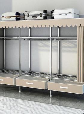 新组品收装带抽屉简衣柜家易用DSF卧室衣柜出租房用纳