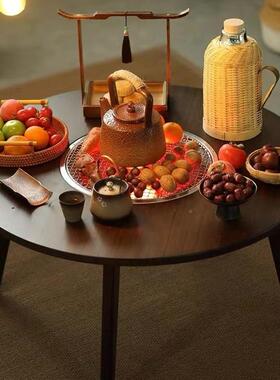 飘桌子LAZ炕桌榻米榻茶桌小小茶几炕几日式围炉茶桌围窗炉煮茶炭