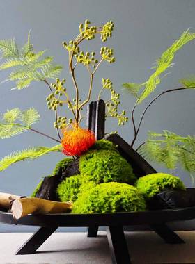 兰庭雅居仿饰真LTJ20-1迎客松盆景家居关客厅玄电柜视装摆件