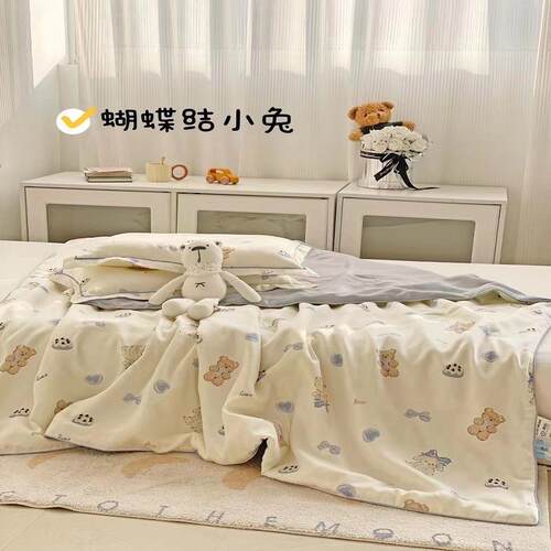 A儿童卡通赛尔天AM250807丝莱大豆纤维凉感夏被幼儿园午盖被睡可