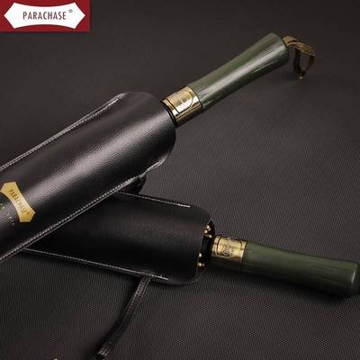 PARACHASE轻奢质感双层长柄抗风雨伞绅士商务男士伞双人暴雨防风