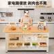 厨橱柜置见详情房物架落地多储层收纳柜多功微波炉切菜餐边碗柜物
