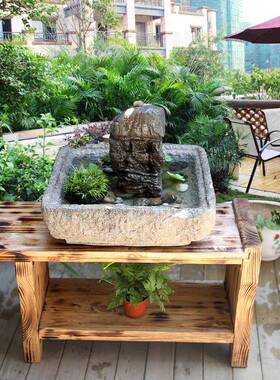 石槽流水泉喷smf-smsc外景阳台水景鱼池摆件户庭观院假山造景花园