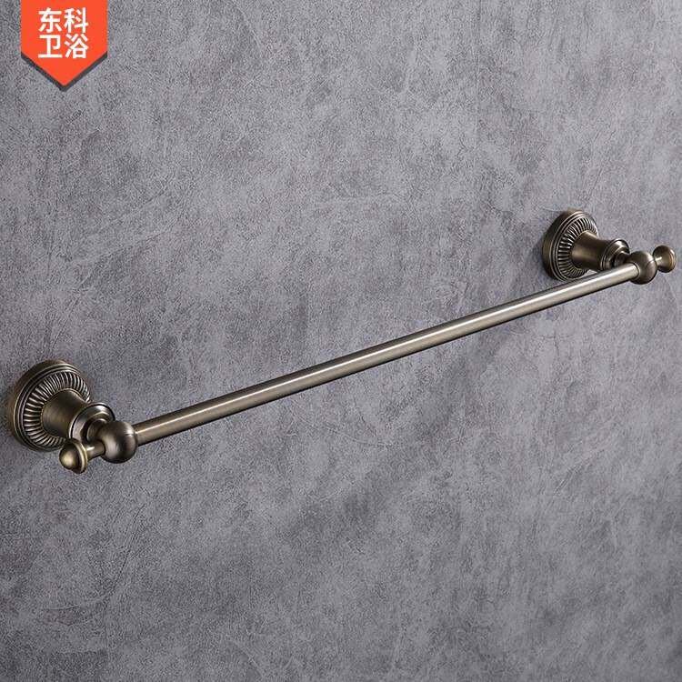 毛巾杆免打孔毛巾架 单杆卫生间挂杆挂毛巾挂架 浴室欧式仿古