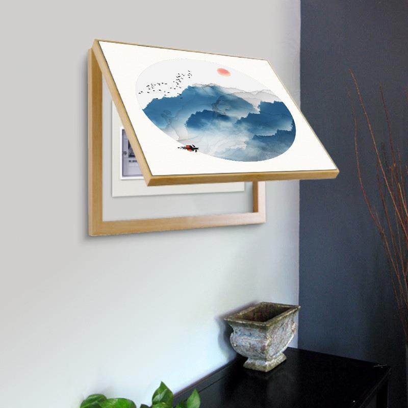 新中JK504式电挡表水装饰画配电箱总开关墨壁画翻盖箱电闸盒遮山