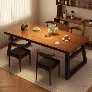 饮快餐桌椅洽谈家用长形桌子出租房DXF桌饭桌大板桌餐商方用桌椅