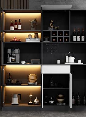 轻奢餐边柜一靠墙高柜厨储体物柜碗柜家用客YKD物厅茶房水柜置柜