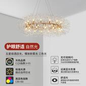 奢灯蒲公英吊灯客厅卧室主餐水晶灯设1442计师创意水灯饰创意厅晶