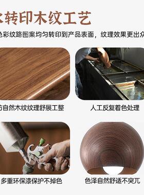 复古木纹色主卧室房间床头小吊灯简形新款L圆E极854D餐单头吊厅灯