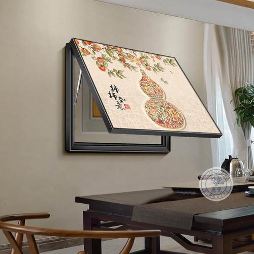 电2024新花配瓶葫芦表箱盒装饰画免打孔电箱款92遮挡挂画吉祥寓意