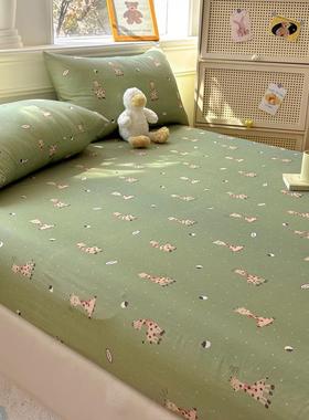 卡通纯棉护舍双层纱床笠单件生防尘保罩学宿床垫全棉DWD20250隔污