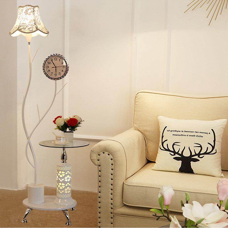 简约现代灯带几的落地客厅创意钟茶沙表发灯卧室床头落地315台灯