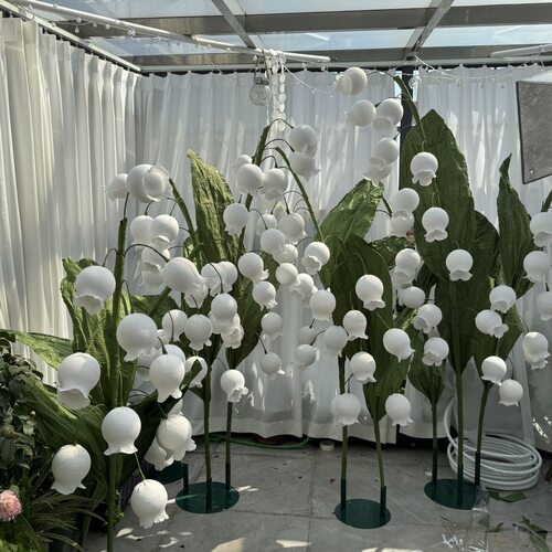 纸艺花商场美陈婚礼装饰道具橱窗布置手工纸花巨型铃兰花