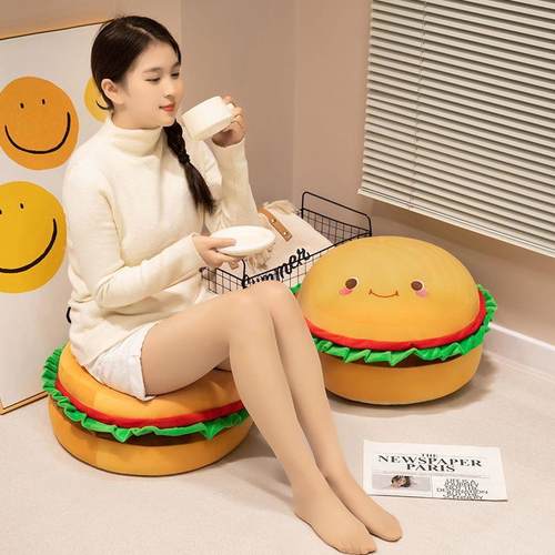 KNB趣沙看发汉堡包坐垫大号味一体蒲团上懒人沙发儿童地二合一书