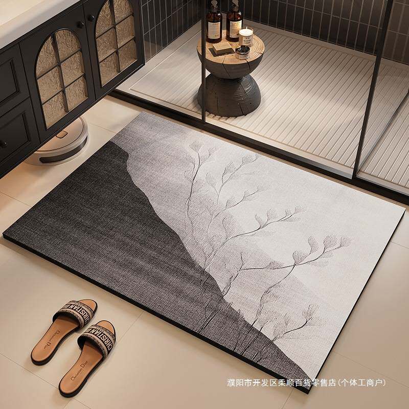 浴室防滑地垫子洗手卫生间耐脏吸水脚垫厕所门口防水可擦速干地毯