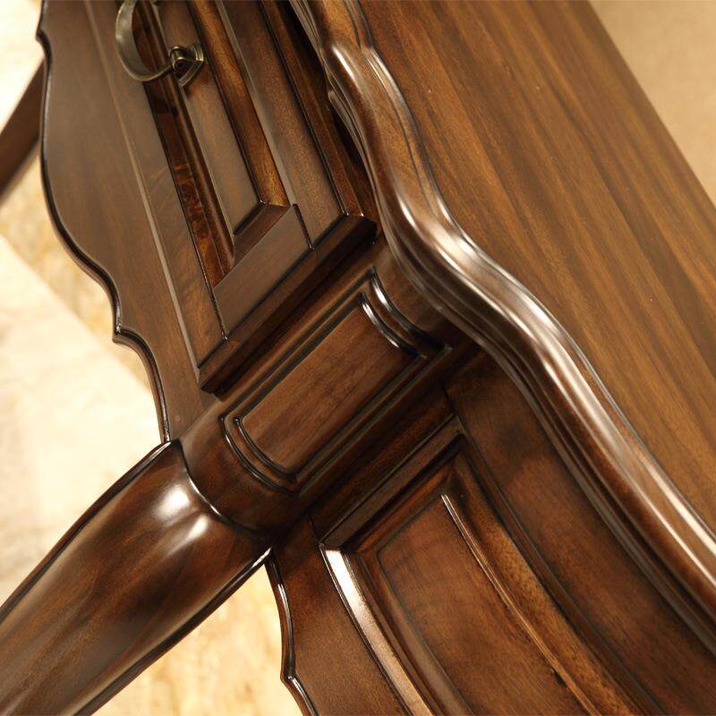 美式关柜实木关桌子靠墙玄半圆墙玄柜沙发背几欧式边玄关台背几端