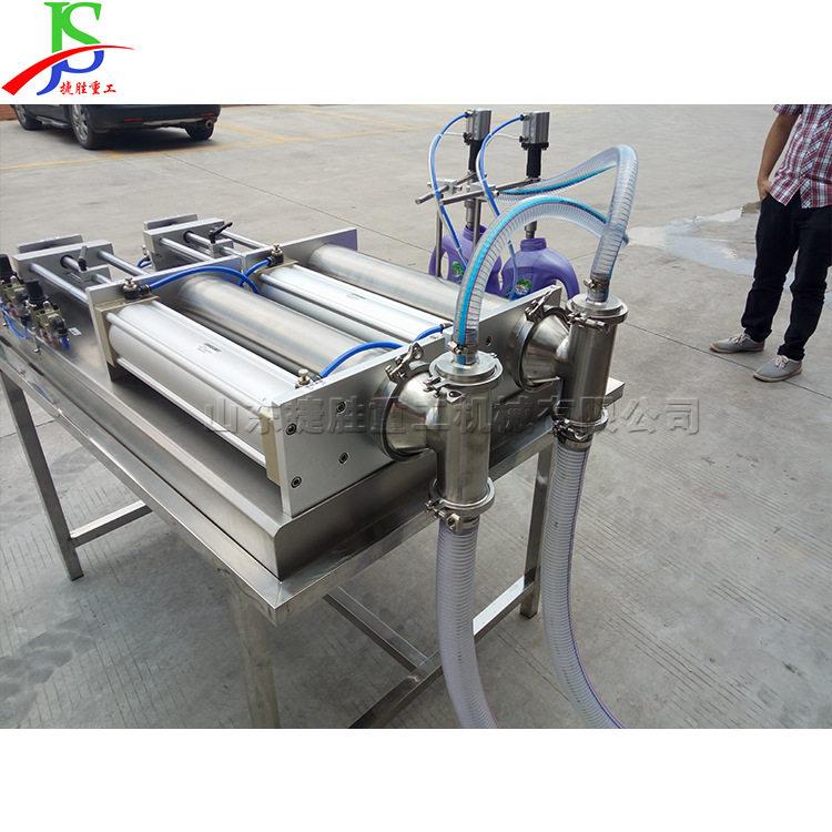 不锈钢气动灌装器油脂自动化包装机液体膏体活塞式双头灌装机