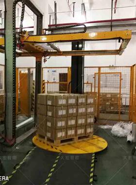 全自动包装机FLR1800FZ覆顶式托盘缠绕机后道包装线厂家发货