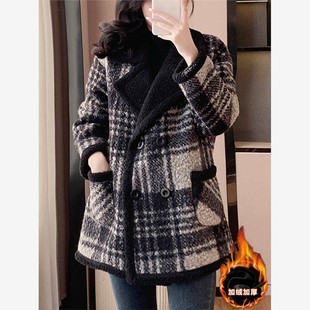 毛呢外套女士装秋冬季2025年新款加绒加厚小个子爆款中长呢子大衣