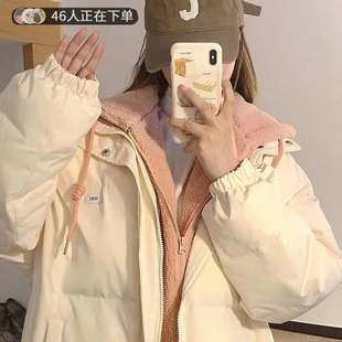 初中学生羽绒服女大童2025新款冬季韩版学院风高中生加厚棉衣外套