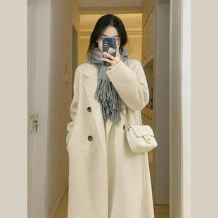 羽绒服内胆女中长款小个子2025新款冬季加厚保暖呢子毛呢大衣外套