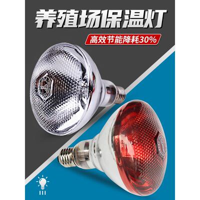 兽用养殖保温灯红外线加厚小鸡宠物育雏取暖灯仔猪用加热保暖灯泡