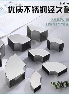 度焊接排气管4转配件扁管工业弯头20方管10弯支架30不锈钢弯头9