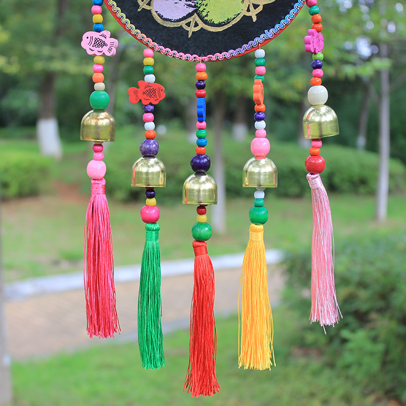 手工特色挂件丽江东巴文壁挂民族风壁饰餐厅酒吧装饰彩皮门饰风铃