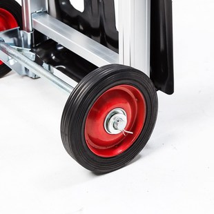 拉杆车配件行李架拖板橡胶轮支架铸铝底板折叠三角爬楼实心充气轮