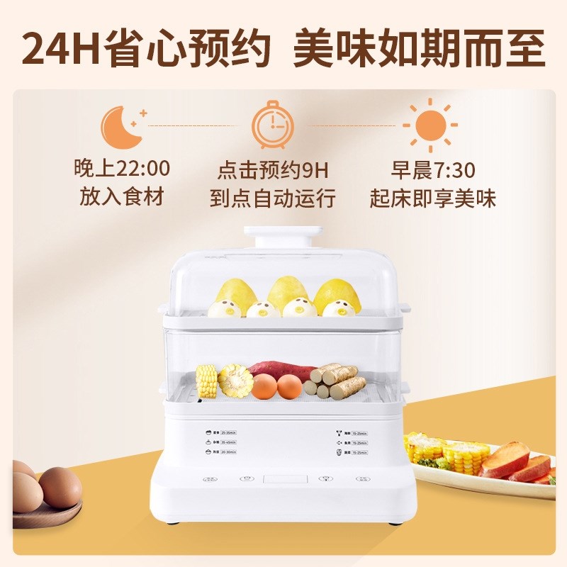 家用电蒸锅110v出口小家电多功能不锈钢蒸笼全Q自动电蒸箱三层蒸