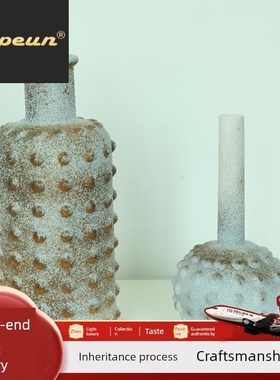 现代新中国风复l古旧饰品陶瓷花瓶样板房家居客厅软装日