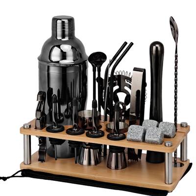 花岗岩调酒具器鸡尾酒CG1068ZM摇壶酒工不套装23件套锈调钢可拆卸