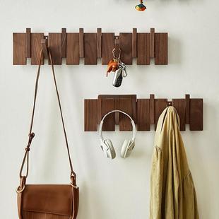 钢琴键衣挂钩胡桃进木低价lvlo挂钩门玄挂衣架壁挂墙上门关后打孔
