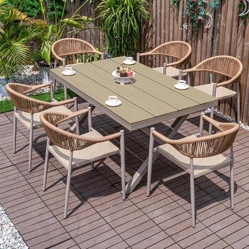 户桌椅庭院别咨询客服墅组休外闲露天阳台藤椅网红防水防晒家花园