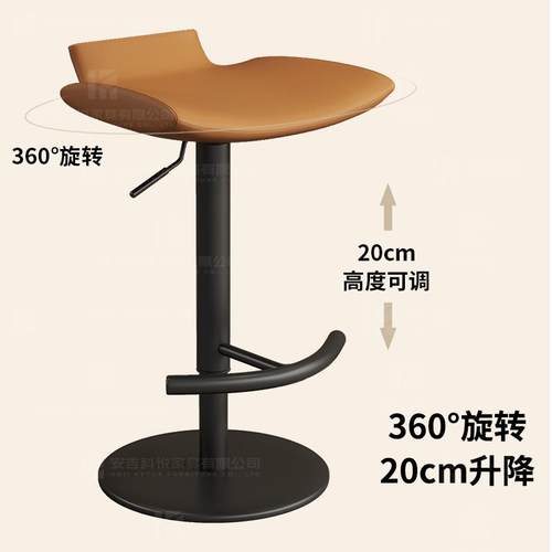 轻奢吧台前椅感意式高脚凳升降旋595吧台凳家酒吧椅台高脚转用椅