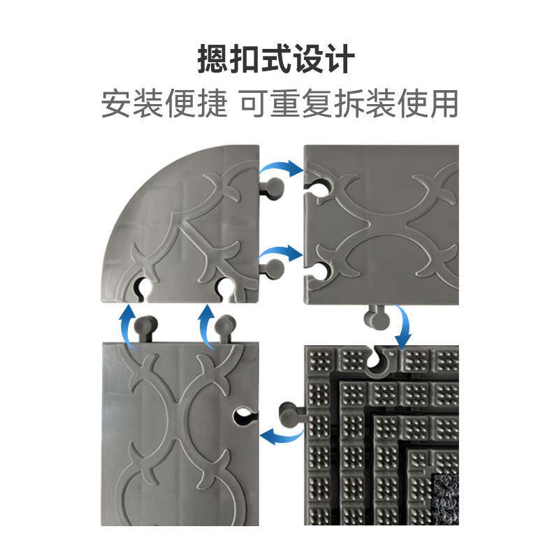 地垫防滑商用地毯M9800可拼接地垫刮沙除尘高档地垫商场地毯