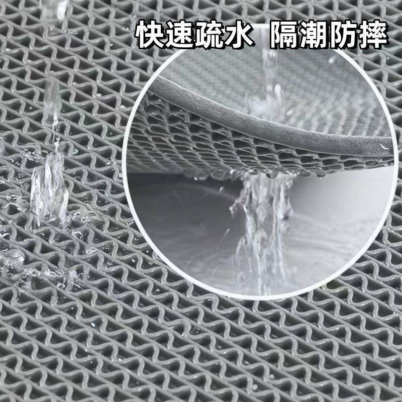 Z字S镂空水防滑疏斯柯H型垫2*15m*5m纹m卫厚加密浴室厨房生间脚垫