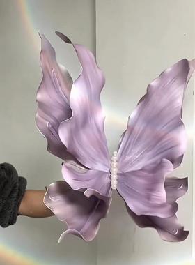 蝴蝶花饰型纸艺花巨大装型紫色va蝴蝶造景ev1231a仿真花婚e庆婚礼