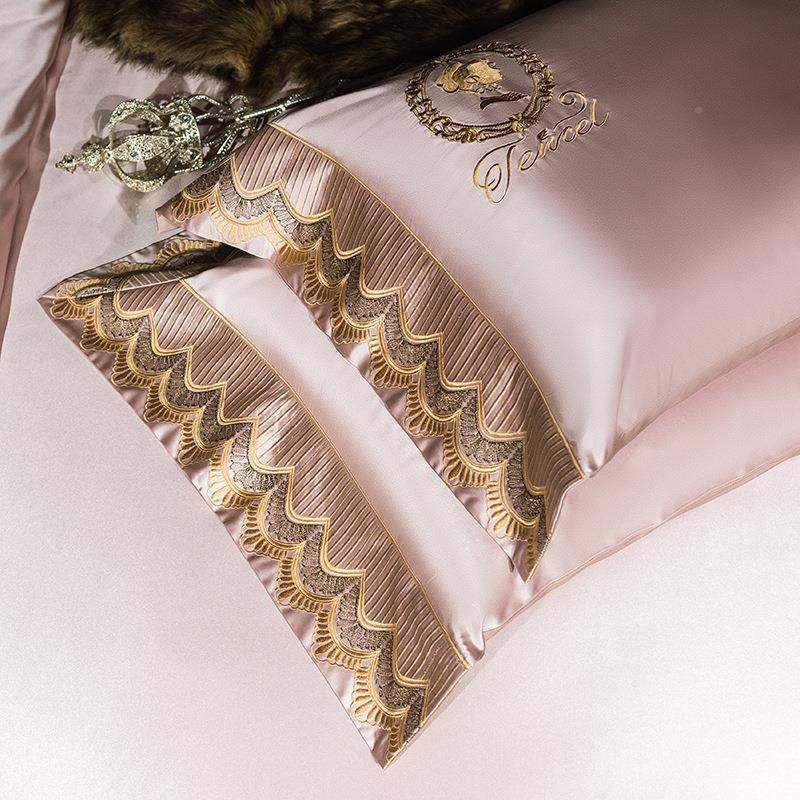 轻奢DJ-1688四200高丝精密真棉刺绣高端件套长绒棉样板间全棉贡缎