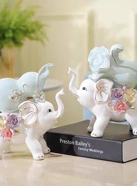 两件家葫芦白菜居办公室创意套象摆设葫芦白菜陶瓷大摆客厅电视柜