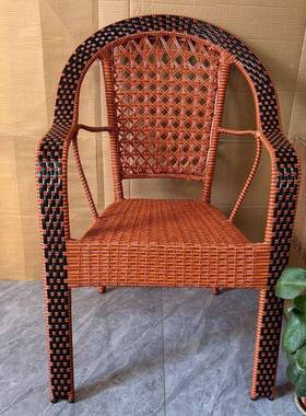 椅老0年人藤70老到8岁藤编椅DJR子年人凳老人靠椅老年款休闲家用